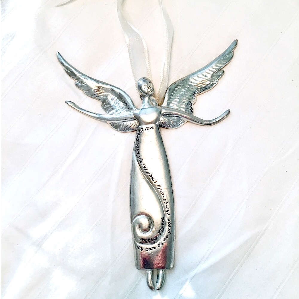 ✝️Vintage Silver Mother Teresa Ornament✝️